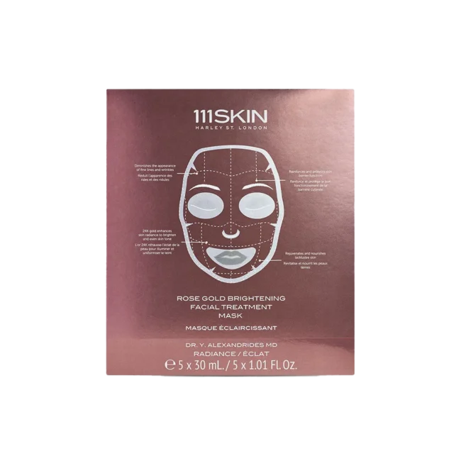 Rose Gold Brightening Facial Treatment Mask, 5×30 ml